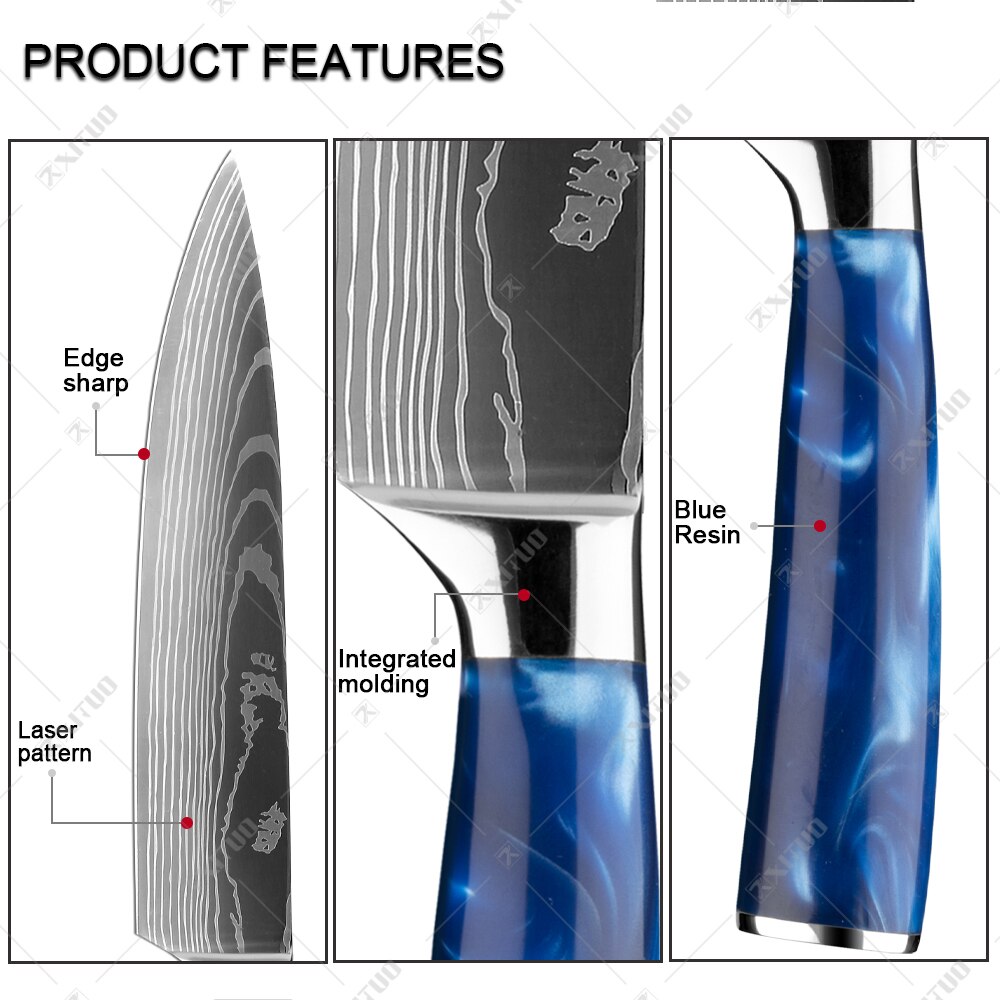 Xituo-conjunto-de-facas-cozinha-resina-azul-requintado-lidar-com-padr-o-damasco-laser-faca-do-2
